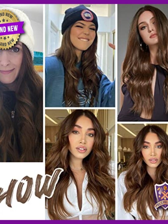 25 Inch Long Wavy Synthetic Lace Front Wig Lightweight Daily Wear